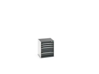 ladekast HxBxD 600x525x525mm 4laden romp RAL7035 front RAL7016 - 7