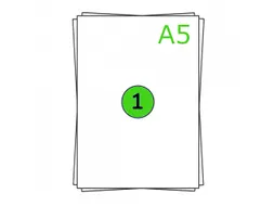 Rillprint 87923 etiket A5 Wit 210x148 met rugslit 1200 stuks