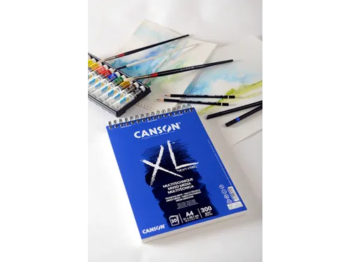 Mixed mediapapier Canson XL Textured Mixed Media 15vel 300gr A5 wit