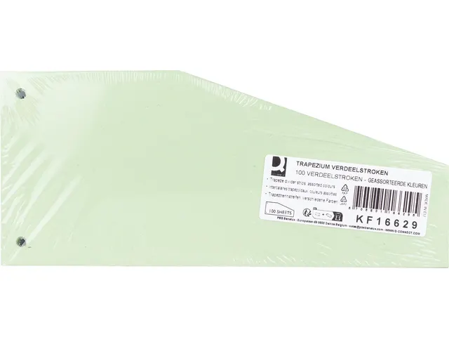 Trapezium 190g/m² karton 2-gaats verdeelstroken 100 stuks assorti