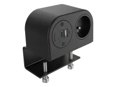 Desktop stekkerdoos Power Phase 1x penaarde + USB A en C 25W Zwart