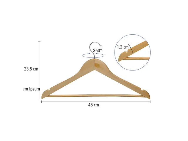 Kledinghanger MAUL hout 450x220mm beuken 8 stuks