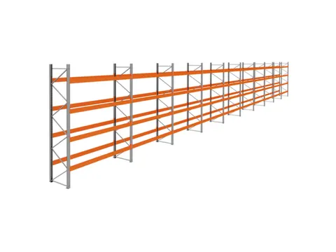 palletstelling,basis+9xaanbouw,HxBxD 4620x37100x1100mm,vakl. 3400kg