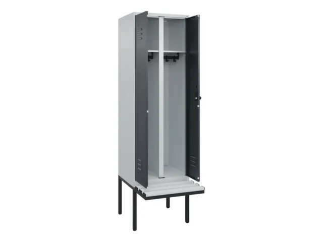 locker voor scheiding van kleding,HxBxD 2120x600x815mm,2vak