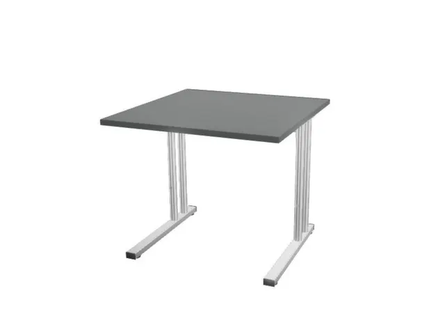 In hoogte verstelbaar bureau,HxBxD 720-840x800x800mm,MS-donkergrijs