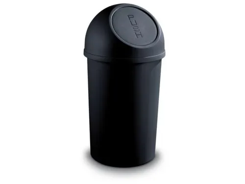 afvalbak,45l,HxØ 700x403mm,romp PP zwart,deksel PP zwart
