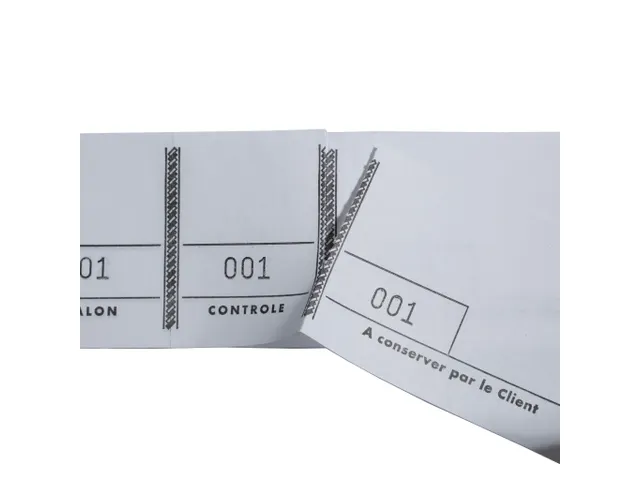 Bloc passe-partout 100 feuillets numérotés de 3 volets - Format 4,8x