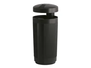 Buitenafvalbak met afdak zwart 50 liter - 1