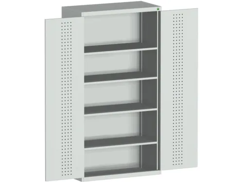 kast met geperforeerde platen,HxBxD 2000x1050x650mm,4xStalen bodem