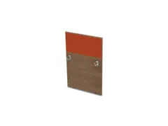 baliepaneel,v. bureau,aanbouw rechts,B 800mm,NT-cherry,BN3012-oranje