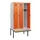 locker met bank,HxBxD 1950x900x815mm,3vak,vak B 300mm,draaigrendel