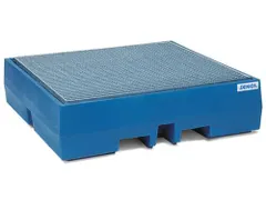 PE-opvangbak,v. 4x200l vat,opvangvol. 405l,HxBxD 350x1300x1300mm