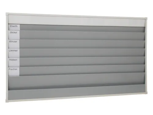 Werkplaats-/Opdrachtplanner Kunststof Profiel 918x1575mm 6 Rijen
