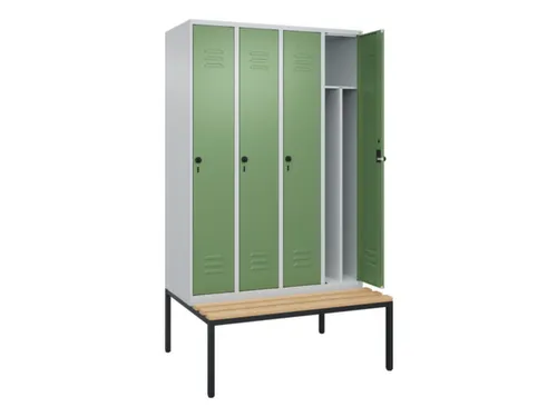locker voor scheiding van kleding,HxBxD 2120x1200x815mm,4vak