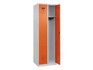 locker,HxBxD 1850x600x500mm,2vak,vak B 300mm,cil.-slot,staand op vloer - 2