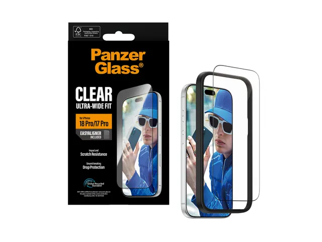 PanzerGlass Screen Protector iPhone 18 Pro | 17 Pro | Ultra-Wide Fi