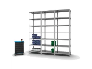 magazijnstelling,grondveld,HxBxD 3000x1000x600mm,vaklast 350kg - 3