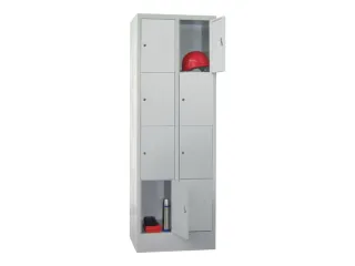 lockerkast,HxBxD 1850x600x500mm,2x4vakken,RAL7035,front RAL7035 - 3