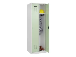 locker,HxBxD 1850x600x500mm,2vak,vak B 300mm,cil.-slot,staand op vloer - 1