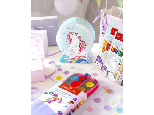 Kleurpotlood Faber-Castell Grip Unicorn 10 colour grip + 3 sparkle pas