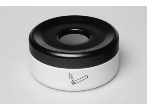 Tafelasbak H X Ø 80x 155mm Plaatstaal Wit