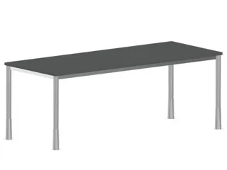 In hoogte verstelbaar bureau,HxBxD 720-840x2000x800mm,MS-donkergrijs - 2