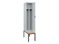 locker met bank,voor scheiding van kleding,HxBxD 2120x400x815mm,1vak