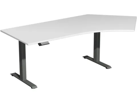 Elektrisch in hgte vst. hoekbureau,HxBxD 630-1280x2166x1130mm