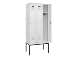 locker,HxBxD 2120x900x500mm,3vak,vak B 300mm,cil.-slot,voetonderstel