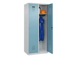 locker,HxBxD 1850x800x500mm,2vak,vak B 400mm,cil.-slot,staand op vloer