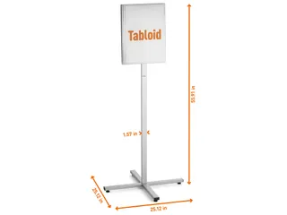 Vloerstandaard info stand outdoor A3 grijs - 12