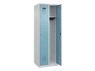 locker,HxBxD 1850x600x500mm,2vak,vak B 300mm,cil.-slot,staand op vloer - 2
