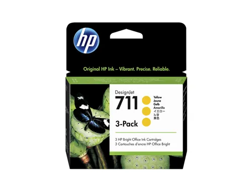 HP 711 Inktcartridge CZ136A Geel High Capacity Origineel