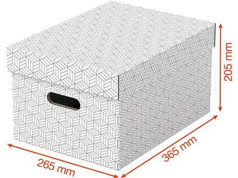 Home opbergdoos 26,5 x 36,5 x 20,5 cm wit pak van 3