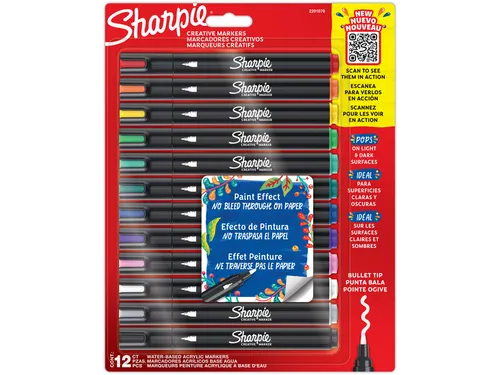 Creatieve marker Sharpie assorti blister à 12 stuks