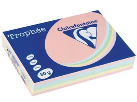 Trophée Pastel gekleurd papier A4 80 gram 500vel Assorti