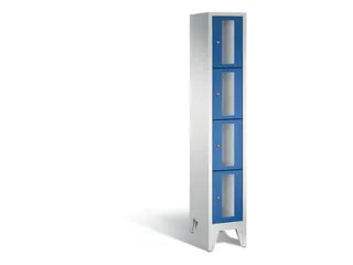 lockerkast 1850x320x500mm 1x4 vakken Cilinderslot Poten, RAL5010 - 2