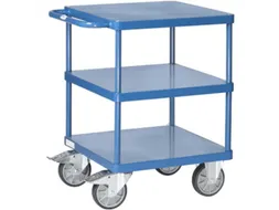 Tafelwagen 2416B 500kg 600x600mm 3 etages staalplaat Ral5007