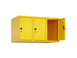 opzetkast,v. locker,3vak.,vak B 300mm,HxBxD 500x900x500mm,draaigrendel - 1
