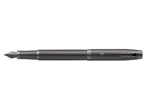 Vulpen Parker IM Monochrome Gun Metal Medium Blauwe inkt