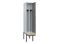 locker met bank,voor scheiding van kleding,HxBxD 2120x400x815mm,1vak
