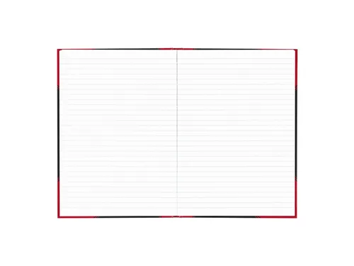 Notitieboek Bantex zwart/rood A4 lijn 70gr 96vel