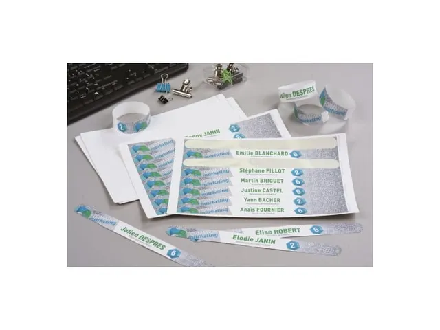 Bracelets imprimables Avery L4000-5 18x265mm blanc 50pcs