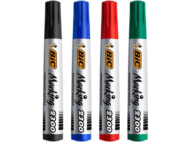 Viltstift Bic 2300 ecolutions schuin medium doos à 4 stuks