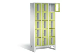 Lockerkast 1850x900x500mm 3x5 vakken Cilinderslot Poten, RDS1108060