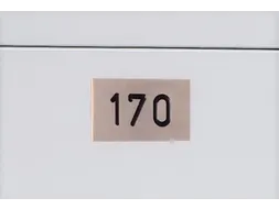 Nummerbord,V. Garderobekast/Lockersysteem,Achterzijde Zelfklevend