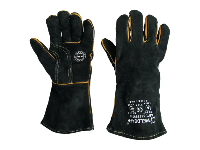 Weldsafe 755 lederen lashandschoenen, zwart, maat 11.5, per 6 paar