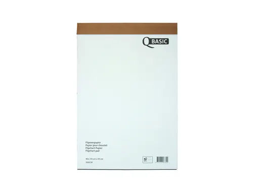 Flipoverpapier Qbasic 65x95cm 40 vel ongevouwen ruit