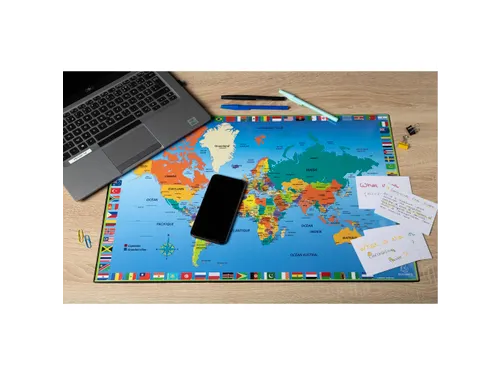 Onderlegger PVC 37,5x57,5cm wereld