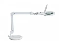 Loeplamp LED MAULmakro Wit met voet